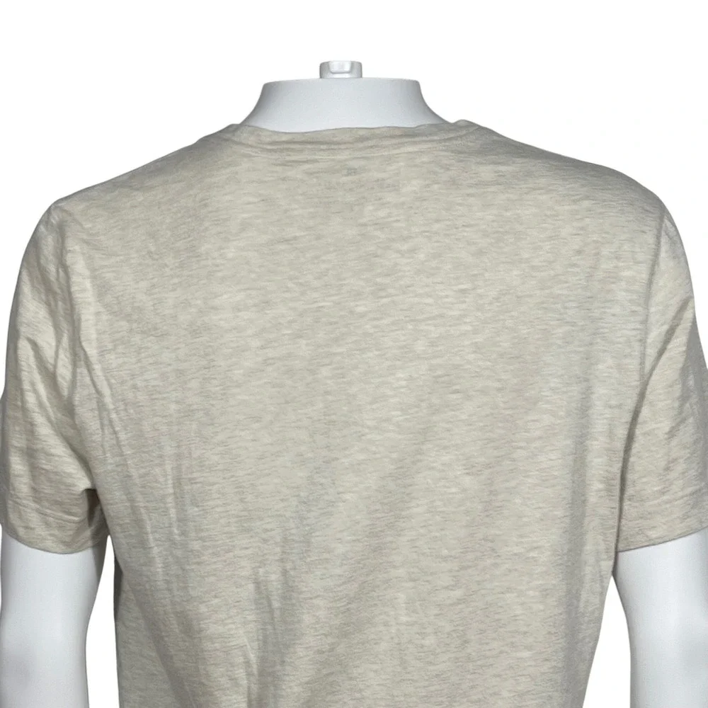 Banana Republic Mens L Tall 100% Supima Cotton Crewneck Slub Tee Shirt Oatmeal